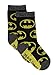 Batman Justice League Boy's 6 pack Athletic Crew Socks (4T-5T, Black/Multi)