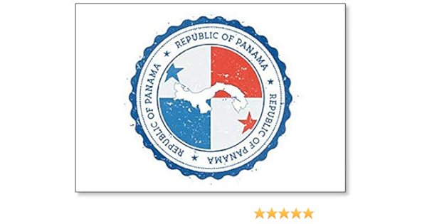 Imán para nevera con diseño de mapa y bandera de Panamá