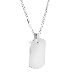 Geoffrey Beene Men's Stainless Steel Engravable Dog
