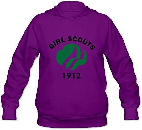 Girl Girl Scouts 1912 Long Sleeve Hooded Sweatshirt Large Purple