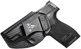 S&W M&P Shield 9/40 IWB Holster Veteran Owned Company - Made in USA - Made from Boltaron - Inside Waistband Concealed Carry Holster (Carbon Fiber-Left Hand)