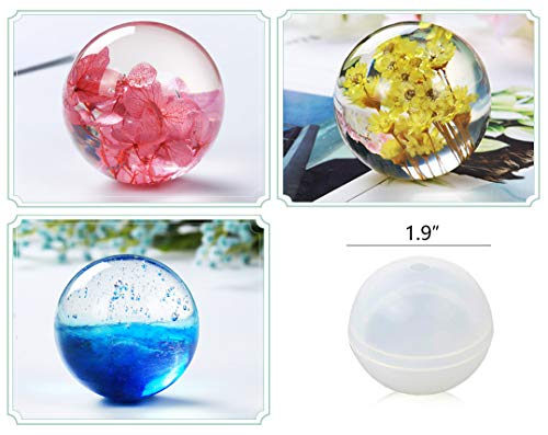 Handshop 15 Pcs (65 Shapes) Silicone Resin Molds and 118 Tools for Epoxy Resin, UV Resin, Making Including Pendant, Jewelry, Ashtray, Earring, Cube, Pyramid, Sphere Molds, Perfect for DIY Craft