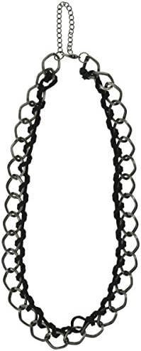 Blue Moon Beads ZN-002-00062 Necklace Faux Suede, 18-inches, Ox Silver