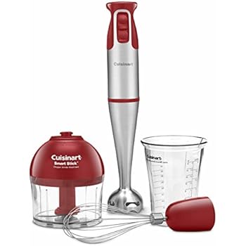 Cuisinart CSB-79R Smart Stick 2-Speed Hand Blender, Stainless Steel/Red, 2018,