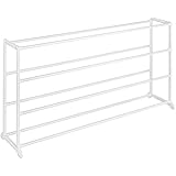 Whitmor 4 Tier 20 Pair Floor Shoe Rack - White
