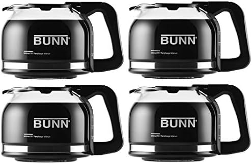 BUNN Pour-O-Matic 10-Cup Drip Free Carafe, Black (4-(Pack))