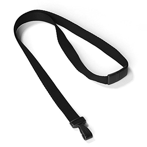25 Pack - Antimicrobial Blank Lanyards - Black