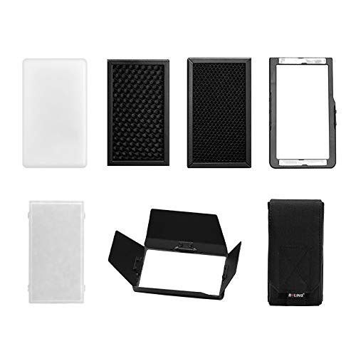 Boling P1 Accessories with Magnet Barn Door Honeycomb Grids Diffuser for P1 RGB LED Pocket Light