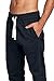PROGO USA Men's Joggers Sweatpants Basic Fleece Marled Jogger Pant Elastic Waist (Small, Charcoal (Slanted Pocket))