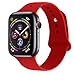 RUOQINI Compatible with Apple Watch Band 42mm 44mm,Sport Silicone Soft Replacement Band Compatible for Apple Watch Series 5/4/3/2/1 [M/L Size - Red]