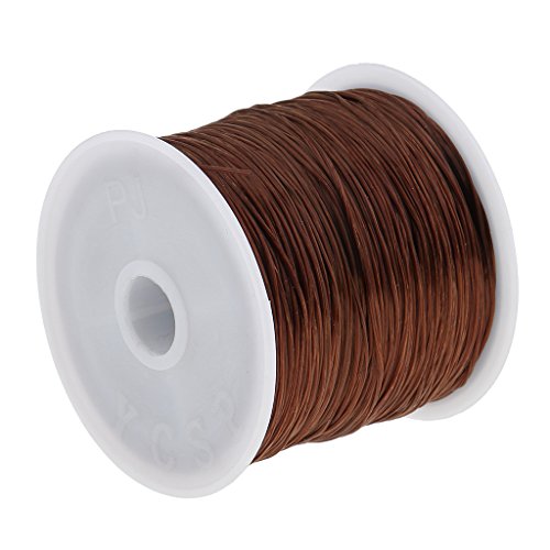 SunniMix 60M Salon Crystal Elastic String For Hair Thread Making Weaving Wigs - Brown