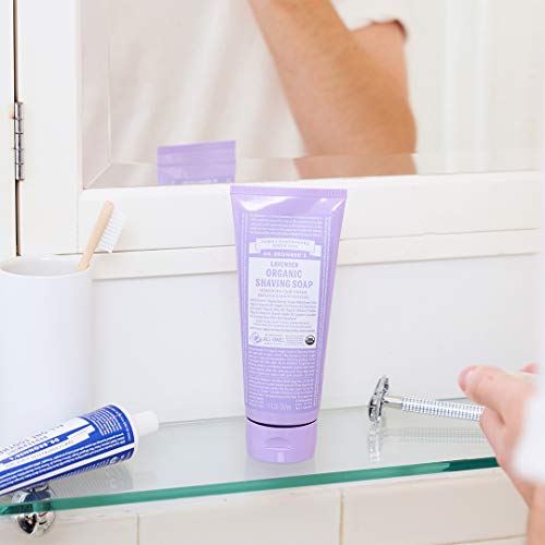 Dr. Bronner's - Organic Shaving Soap (Lavender, 7 Ounce) - Certified Organic, Sugar and Shikakai Powder, Soothes and… - Image 3