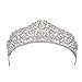 Princess Crown - Tiaras and Crowns for Girls - bridal crowns for wedding - Gift Topper for Loved One, Bridal, Birthday, Party, Prom (Silver Crown)