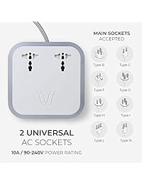 Woodie Milano   Wireless Hub   Power Strip with Wireless Charging + 2 Universal Sockets + 2 USB Ports   for iPhone Samsung Galaxy Huawei and All Qi-Enabled Smartphones   Made in Italy