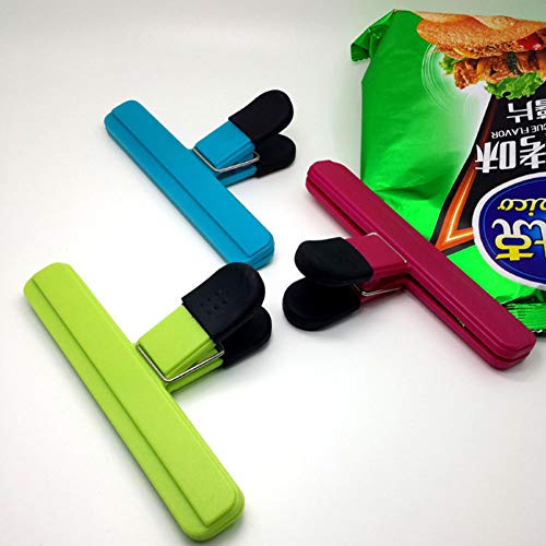 12Pack Large Chip Bag Clips - Assorted Sizes Food Bag Clips Plastic Heavy Seal Grip - Thumbnail 4