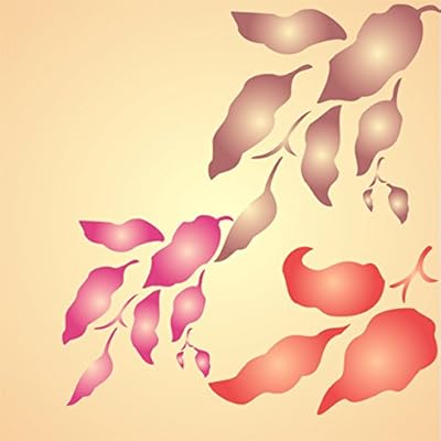 M Leaves Stencil Size 6 W X 10 H Reusable Wall Stencils For Painting Best Quality Wall Art Decor Ideas Use On Walls Floors Fabrics Glass Wood Terracotta And More Amazon Ae