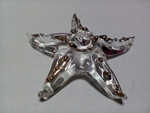 Pakdeevong shop Miniature Blown Glass star Handmade Animal Colorful Cute Decoration