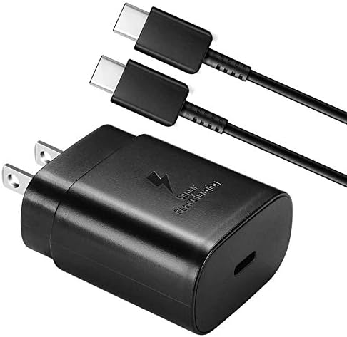 Samsung USB-C Super Fast Charging Wall Charger-25W PD Charger Adapter with Type-C Cable(3.3ft) for Samsung Galaxy S20/S21/S21+/S21Ultra/S10 5G /Note10/Note10 Plus/Note 20/S9 S8/S10e