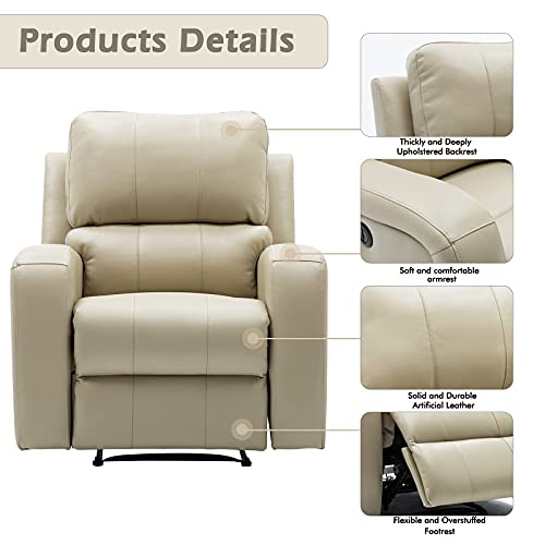 Bonzy Home Power Recliner Chair Air Leather Overstuffed Electric Faux