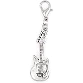 Guitar Clip on Charm Perfect for Necklaces and Bracelets 98Ae