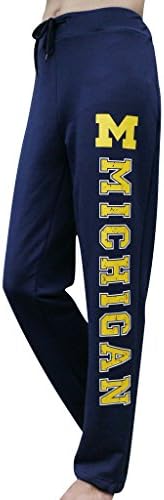 Women's Michigan Wolverines Lounge Vintage Pajamas Sporty Pants Trousers - Navy (Size: L)