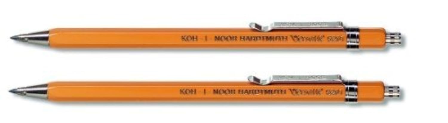 KOH-I-NOOR 2 Versatil All Metal Lead Holder 5201CN with Sharpener and Clip.