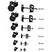 ADAIER Men Women's Stainless Steel Black Stud Earrings of Round Tunnel Plug Post (ED-01) (Diameter: 8mm)