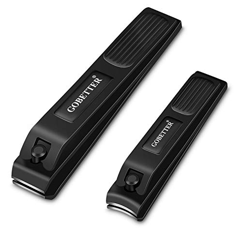 GoBetter Nail Clippers Set, Toenail & Fingernail Clippers, Sharp and Durable Nail Cutter with Zippered Leather Case