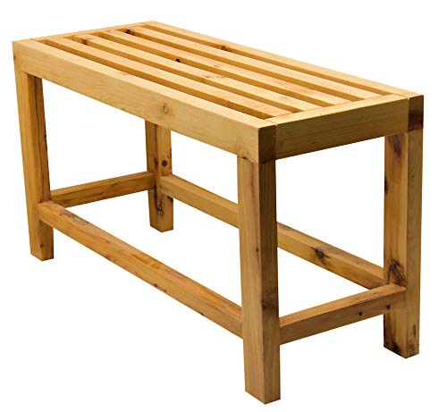 ALFI brand AB4401 26-Inch Solid Wood Slated Single Person Sitting Bench