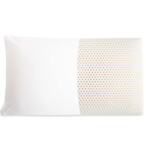 100 Natural Talalay Latex Pillow, Extra Soft Queen Sleeping Bed Pillow for Side, Back, and