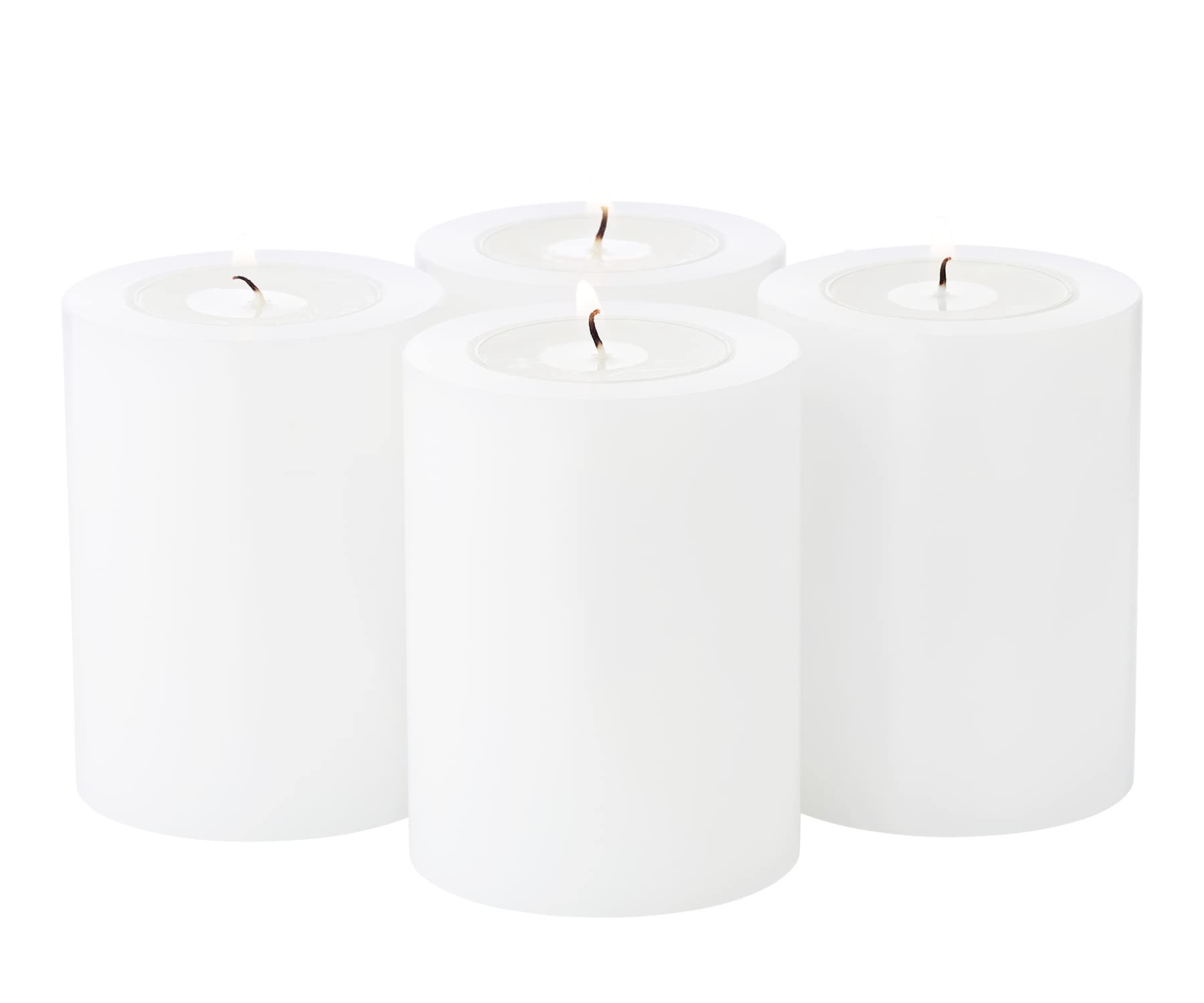 EDZARD Set of 4 tea light holders, permanent candle, cornelius, white, height 3.15 in, diameter 2.36 in, suitable for standard tea lights and transparent higher tea lights, heat-resistant up to 90°C