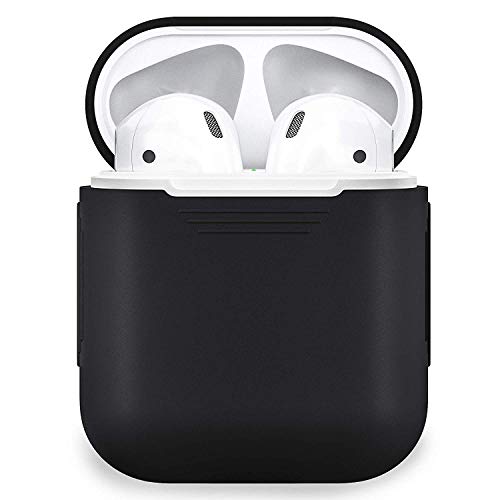 HappyCover Compatible for Airpods Case,Protective Silicone Cover Skin for Airpods Charging Case (Black)