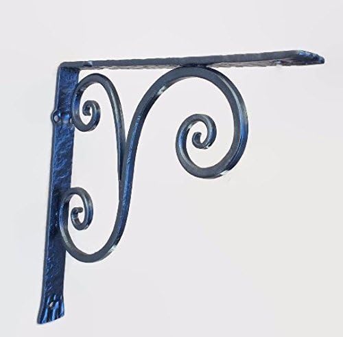 Shelf bracket in wrought iron with two scroll. (CL-2)
