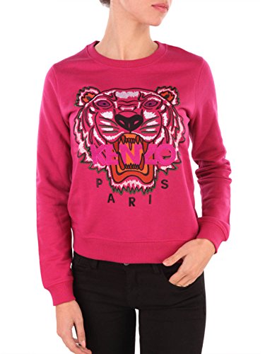 Kenzo Authentic Women's Fuchsia Tiger Head Paris Sweatshirt (Small)