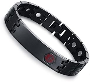 Titanium Magnetic Health Bracelet for Men Magnetic Field Therapy Power Element Wrist bracelets Wristbands with Link Removal Tool