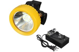 HENGJINGTR Safety Mining Light Headlamp Explosion Proof Coal Miner Headlight Mining Light 1 Main + 6 LED Miner Cap Lamp Recha