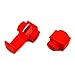 MUYI 100pcs Quick Splice Electrical Connectors IDC 0.5-1.0mm² Red Double Run or Tap 22-18 AWG (Tap), 18-14 AWG (Run) Solderless Wire Connector