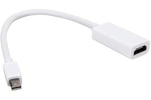 1 Pcs Mini Displayport to Hdmi Adapter Displayport Male to Hdmi Female Converter White Professional Process