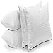 50% Cotton 4-Pack Pillow Protectors with Zipper Standard Size – 100% Resistant to Stains, Dust & Dirt – Washable Covers for Increased Pillow Lifespan