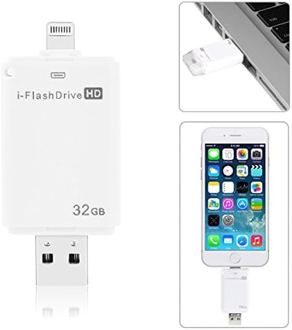 Amazon Com 32 Gb I Flash Drive Hd Memory Storage Device For Iphone 6 5 5s Ipad Ipod Ios Office Products