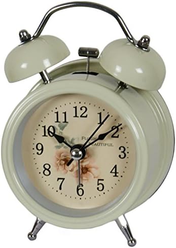 Home Decoration Clock with Twin Bell Alarm Clock for Home Decoration with Background Led Light Function