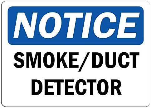 Notice Sign Smoke Duct Detector Sign Metal Funny Warning Signs Private Property Hazard for Home Yard Caution Sign Novelty Gifts Idea 8x12