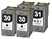 Generic  4-Pack - 2 PG30 PG-30 / 2 CL31 CL-31 Remanufactured CANON Ink Cartridge for Canon Printers PIXMA iP1800 iP2600 MP140 MP210 MP470 MX310 MX300 MP190 iP-1800 iP-2600 MP-140 MP-210 MP-470 M-X310 MX-300 MP-190-2 Black and 2 Color Printer