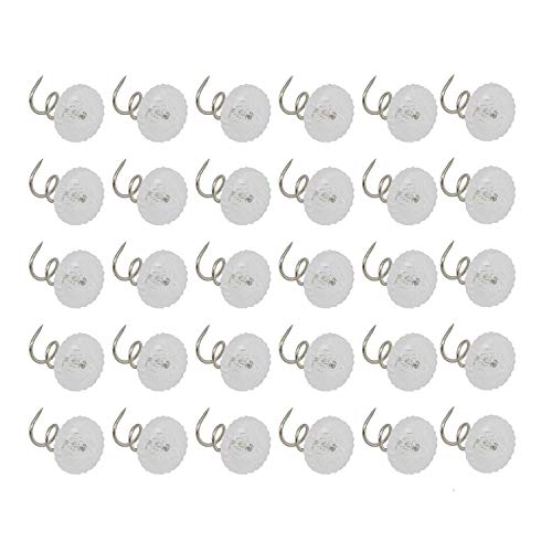 SAISN Upholstery Twist Pins/Push Pins with Clear Heads, Bedskirts/Slipcovers Pins for Sewing and Home Decor (30 Pack)
