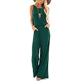 Lacozy Women's Summer Sleeveless Jumpsuits Casual Wide Leg Long Pants One Piece Jumpsuits Rompers 2026
