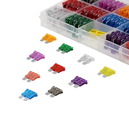 GBAuto 140pcs Assorted Auto Car Truck Standard Blade Fuse Assortment 2A 3A 5A 7.5 A 10A 15A 20A 25A 30A 35A 40A Car Boat Truck SUV Automotive Replacement Fuses