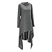 Bodycon4U Womens Asymmetrical Irregular Hem Loose Long Sleeve Hooded Dress
