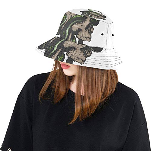 41dGLCYoTlL Sombrero para Hombre Sun Shade Una Feroz Serpiente de Sangre fría Verano Unisex Pesca Sun Top Bucket Sombreros para… Sombrero para Hombre Sun Shade Una Feroz Serpiente de Sangre fría Verano Unisex Pesca Sun Top Bucket Sombreros para… - Imagen 3