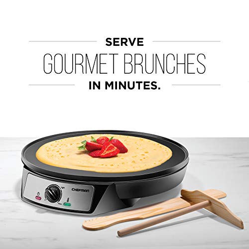 Chefman Electric Crepe Maker & Griddle, Precise Temperature Control