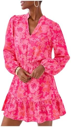 suzie short sleeve cotton dress Lilly Pulitzer Suzie Short Sleeve Cotton Dress Aura Pink Leaf an Impression 10 at Amazon Women's Clothing store